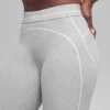 7/8 High-Waist Alosoft Heart Throb Legging - Athletic Heather Grey/Whi