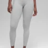 7/8 High-Waist Alosoft Heart Throb Legging - Athletic Heather Grey/Whi