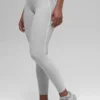 7/8 High-Waist Alosoft Heart Throb Legging - Athletic Heather Grey/Whi