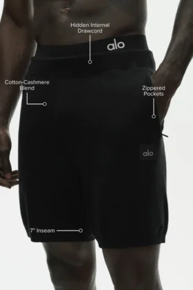 7″ Cotton Cashmere Ever Soft Short – Black