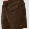 7" Crinkle Nylon Excursion Cargo Short - Espresso