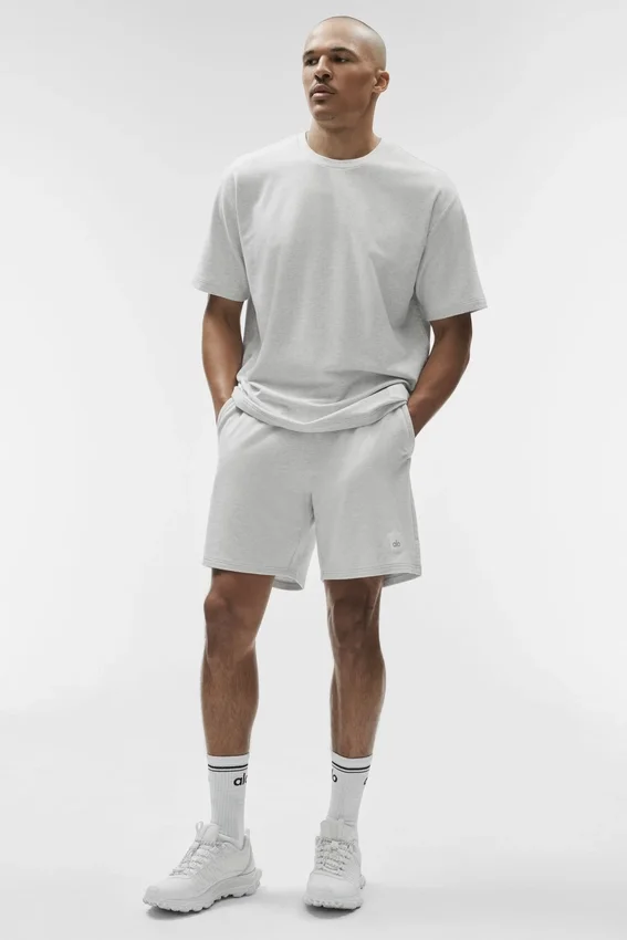 7" Double Take Short - White Heather