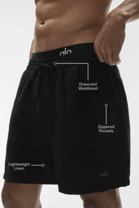 7″ Linen Days Short – Black