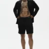 7" Linen Jersey Coastal Short - Black