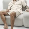 7" Satin Horizon Short - Bone