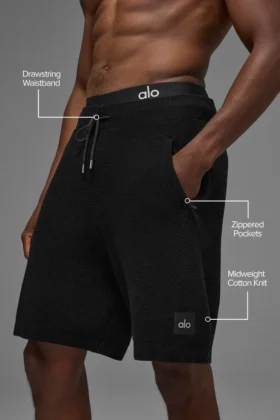 7″ Sports Club Sweater Knit Short – Black