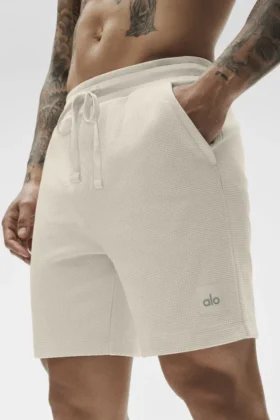 7″ Waffle Lounge Short – Bone