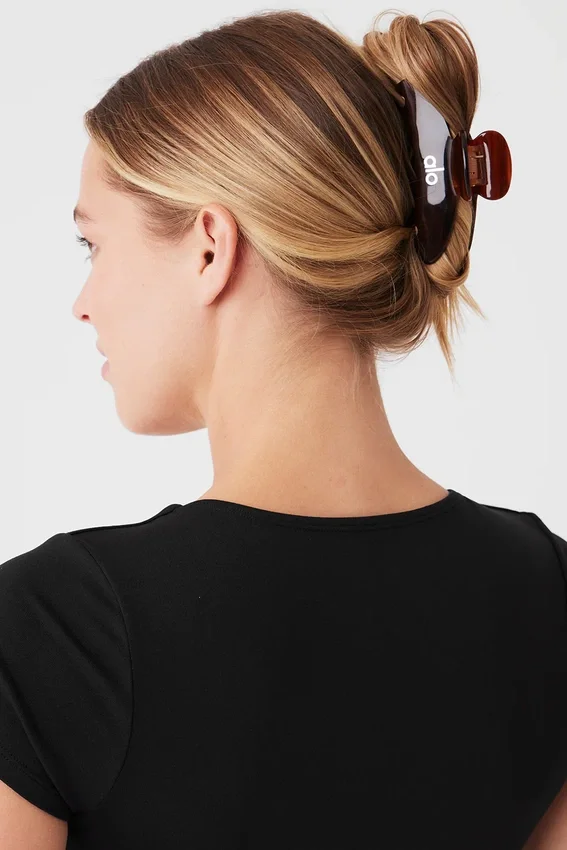 90'S Claw Clip - Brown Tortoise