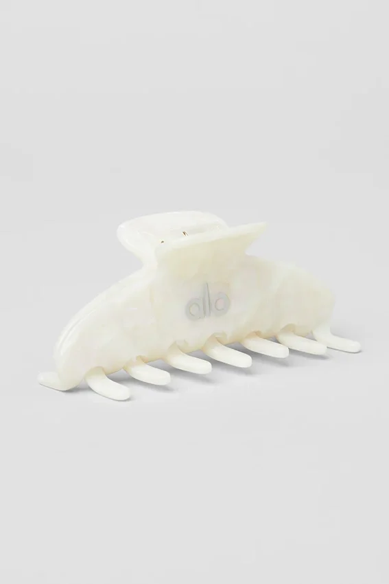 90'S Claw Clip - White Pearl