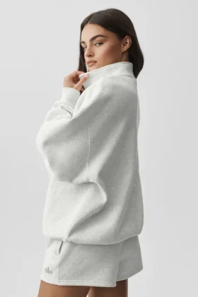 Accolade 1/4 Zip Pullover – White Heather