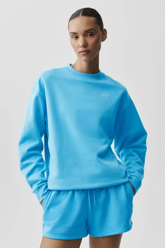 Accolade Crew Neck Pullover - Azure Blue