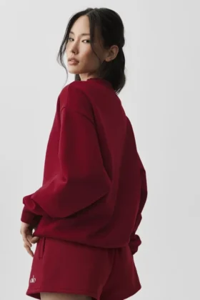 Accolade Crew Neck Pullover – Summer Romance Red