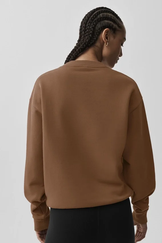 Accolade Crew Neck Pullover - Sun Kissed Brown