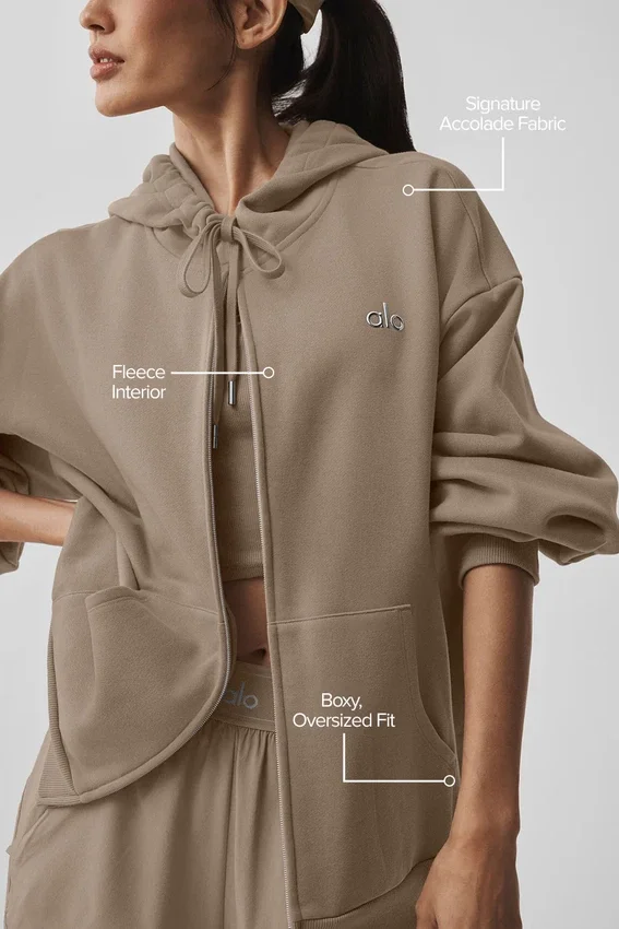 Accolade Full Zip Hoodie - Gravel