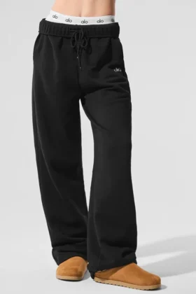 Accolade Straight Leg Sweatpant – Black