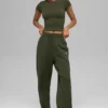 Accolade Straight Leg Sweatpant - Green Olive