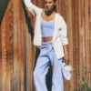 Accolade Straight Leg Sweatpant - Light Provence Blue