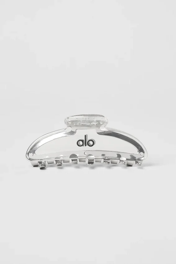 Acrylic Illusion Claw Clip - Clear Acetate/Chrome
