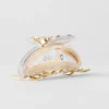 Acrylic Illusion Claw Clip - Clear/Brushed Gold