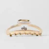 Acrylic Illusion Claw Clip - Clear/Brushed Gold