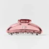 Acrylic Illusion Claw Clip - Vintage Pink/Chrome