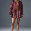 Afterglow Varsity Jacket - Burgundy Truffle