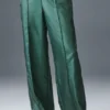 Afterglow Wide Leg Track Pant - Winter Ivy