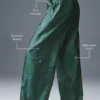 Afterglow Wide Leg Track Pant - Winter Ivy