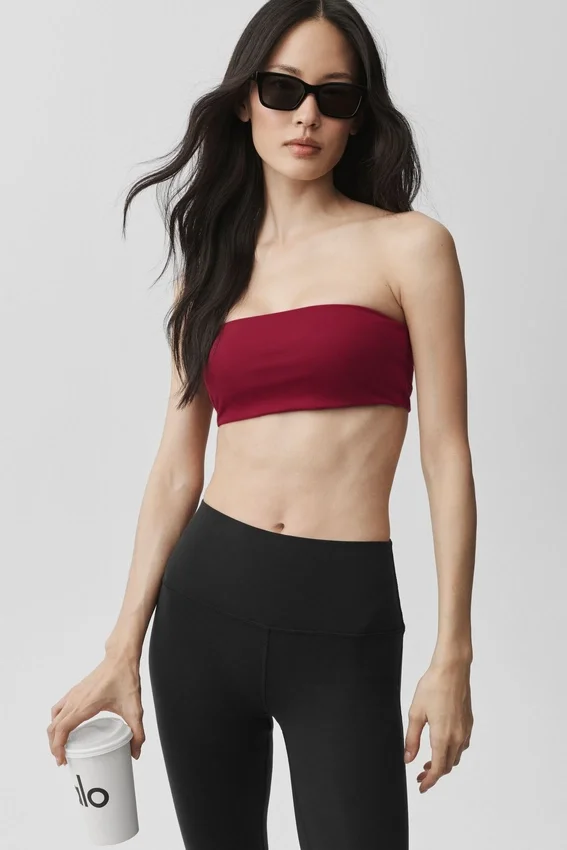 Airbrush Bandeau Bra - Summer Romance Red