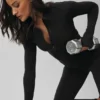 Airbrush Corset Full Zip Jacket - Black