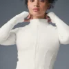 Airbrush Corset Full Zip Jacket - Ivory