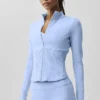 Airbrush Corset Full Zip Jacket - Light Provence Blue