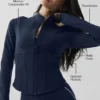 Airbrush Corset Full Zip Jacket - Navy