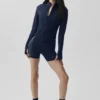 Airbrush Corset Full Zip Jacket - Navy