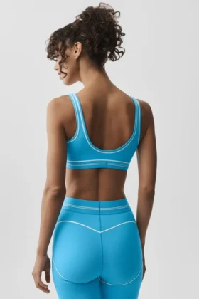 Airbrush Heart Throb Bra – Azure Blue/White