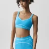 Airbrush Heart Throb Bra - Azure Blue/White