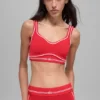 Airbrush Heart Throb Bra - Bright Red/White