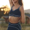 Airbrush Heart Throb Bra - Navy/White
