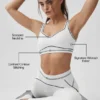 Airbrush Heart Throb Bra - White/Black
