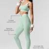 Airbrush High-Waist 7/8 Better Together Legging - Spearmint/White