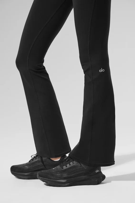 Airbrush High-Waist 7/8 Bootcut Legging - Black