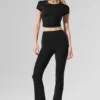 Airbrush High-Waist 7/8 Bootcut Legging - Black