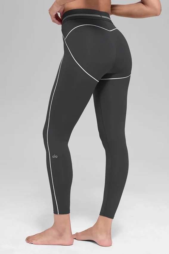 Airbrush High-Waist 7/8 Heart Throb Legging - Anthracite/White