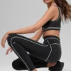 Airbrush High-Waist 7/8 Heart Throb Legging - Black/White