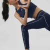 Airbrush High-Waist 7/8 Heart Throb Legging - Navy/White