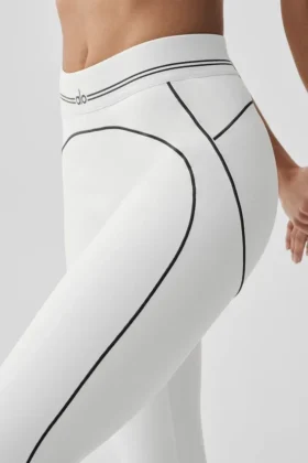 Airbrush High-Waist 7/8 Heart Throb Legging – White/Black