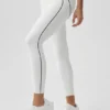 Airbrush High-Waist 7/8 Heart Throb Legging - White/Black
