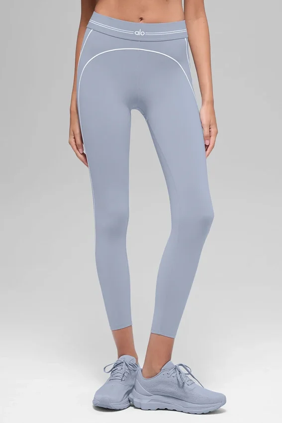 Airbrush High-Waist 7/8 Heart Throb Legging - Winter Frost/White