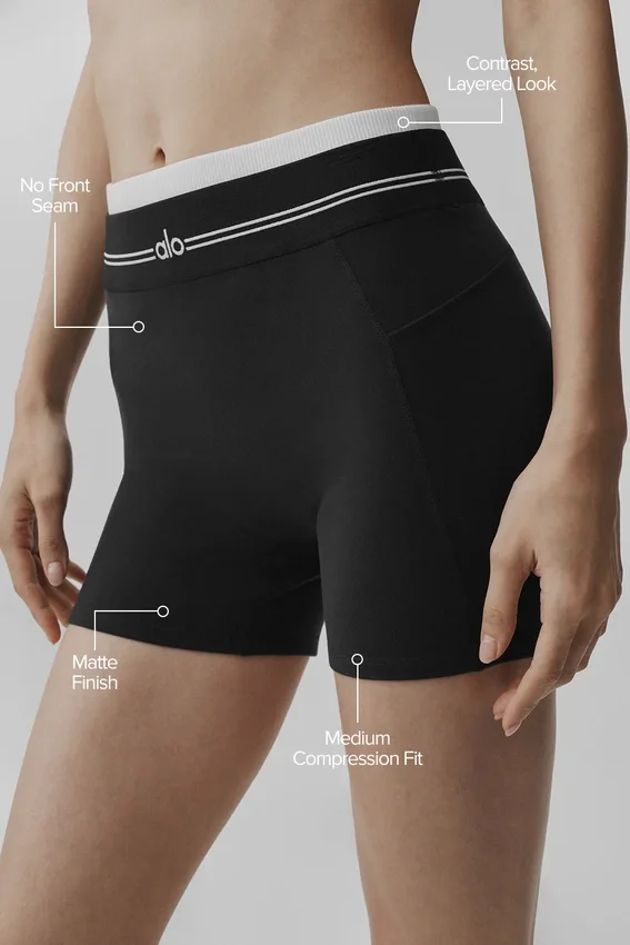 Airbrush High-Waist Better Together Short - Black/White