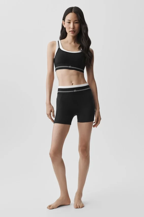 Airbrush High-Waist Better Together Short - Black/White